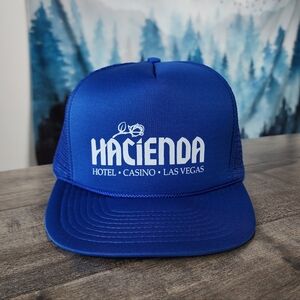 VTG Hacienda Hotel Casino Las Vegas Blue Snapback Trucker Hat OSFA
